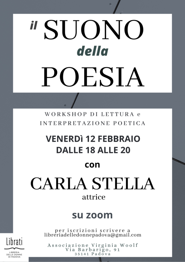 Il suono della poesia - workshop di lettura e interpretazione poetica