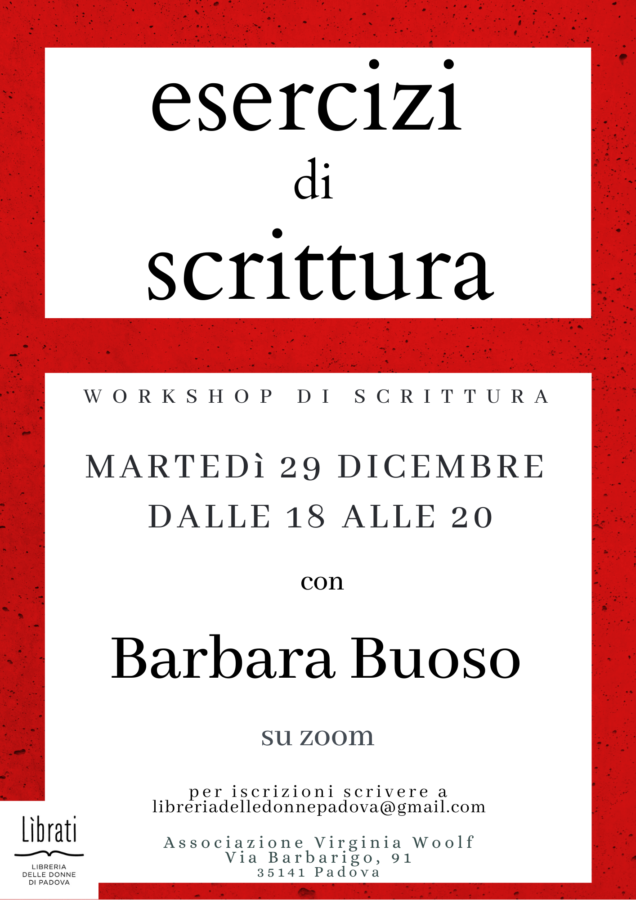 Esercizi di scrittura con Barbara Buoso